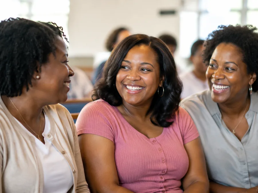 Women gathered together in conversation and fellowship